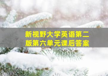 新视野大学英语第二版第六单元课后答案