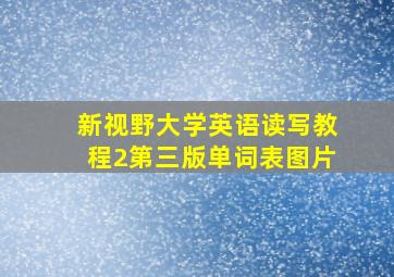 新视野大学英语读写教程2第三版单词表图片