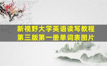 新视野大学英语读写教程第三版第一册单词表图片