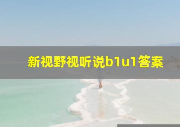 新视野视听说b1u1答案