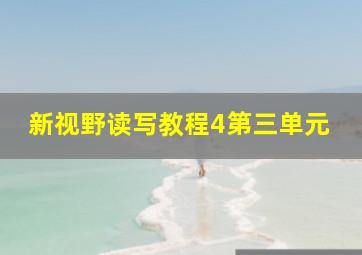 新视野读写教程4第三单元