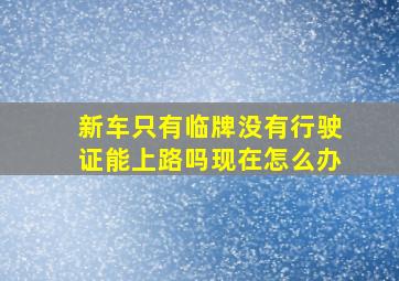 新车只有临牌没有行驶证能上路吗现在怎么办