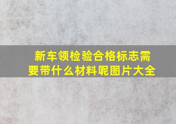 新车领检验合格标志需要带什么材料呢图片大全