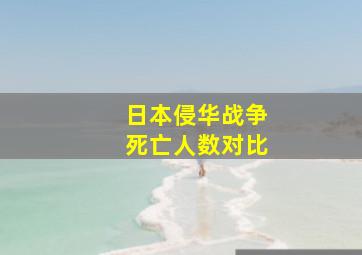 日本侵华战争死亡人数对比