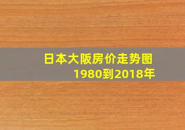 日本大阪房价走势图1980到2018年