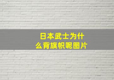 日本武士为什么背旗帜呢图片