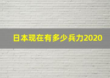 日本现在有多少兵力2020