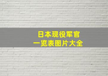 日本现役军官一览表图片大全