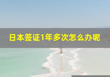 日本签证1年多次怎么办呢