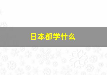 日本都学什么