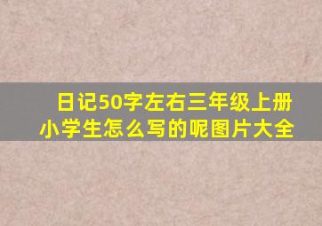 日记50字左右三年级上册小学生怎么写的呢图片大全