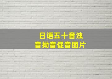 日语五十音浊音拗音促音图片