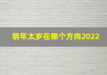 明年太岁在哪个方向2022