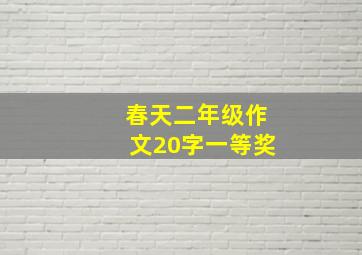 春天二年级作文20字一等奖