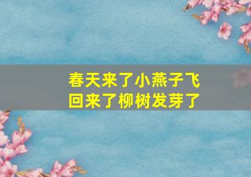 春天来了小燕子飞回来了柳树发芽了