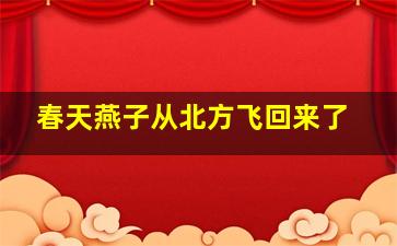 春天燕子从北方飞回来了