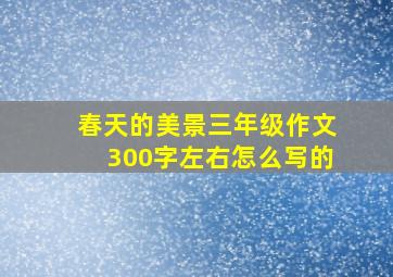 春天的美景三年级作文300字左右怎么写的