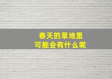 春天的草地里可能会有什么呢