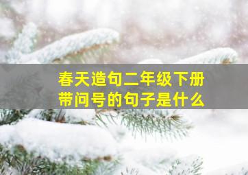 春天造句二年级下册带问号的句子是什么