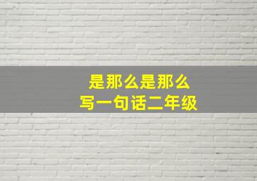 是那么是那么写一句话二年级