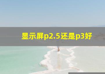 显示屏p2.5还是p3好