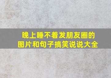 晚上睡不着发朋友圈的图片和句子搞笑说说大全