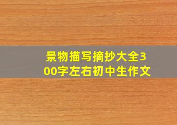 景物描写摘抄大全300字左右初中生作文