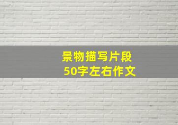 景物描写片段50字左右作文