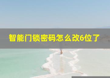 智能门锁密码怎么改6位了