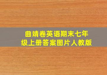 曲靖卷英语期末七年级上册答案图片人教版