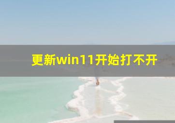 更新win11开始打不开