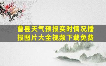 曹县天气预报实时情况播报图片大全视频下载免费