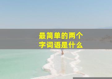 最简单的两个字词语是什么