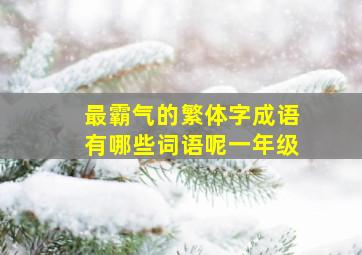 最霸气的繁体字成语有哪些词语呢一年级