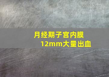 月经期子宫内膜12mm大量出血