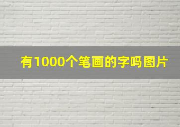 有1000个笔画的字吗图片