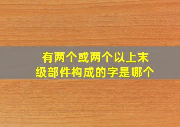 有两个或两个以上末级部件构成的字是哪个