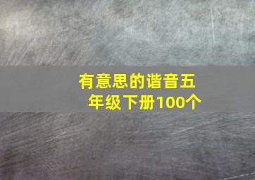 有意思的谐音五年级下册100个