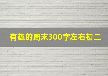 有趣的周末300字左右初二