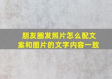 朋友圈发照片怎么配文案和图片的文字内容一致