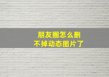 朋友圈怎么删不掉动态图片了