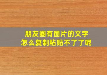 朋友圈有图片的文字怎么复制粘贴不了了呢