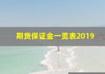 期货保证金一览表2019