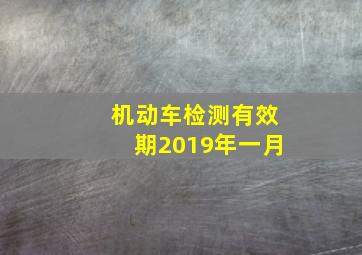 机动车检测有效期2019年一月