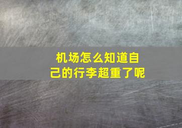 机场怎么知道自己的行李超重了呢