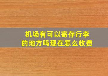 机场有可以寄存行李的地方吗现在怎么收费