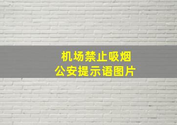 机场禁止吸烟公安提示语图片