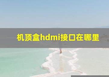 机顶盒hdmi接口在哪里