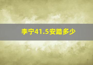 李宁41.5安踏多少