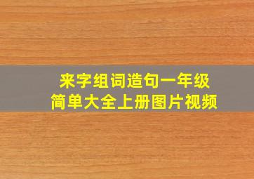 来字组词造句一年级简单大全上册图片视频